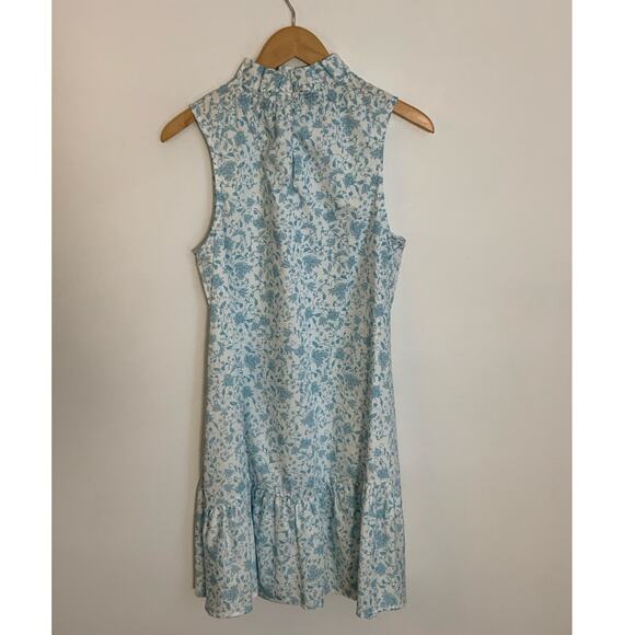 Tyler Boe Poppy Slvls Bottom Ruffle Toile Dress In Multi - Picture 7 of 10